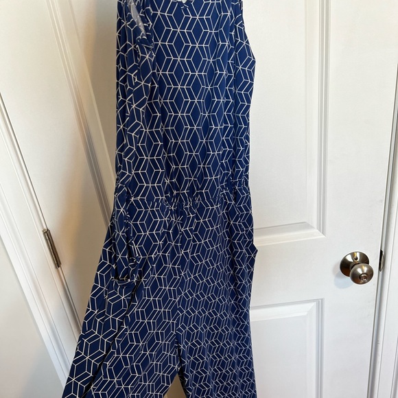 GOLDRAY Blue and White Patterned Jumpsuit - Picture 4 of 6